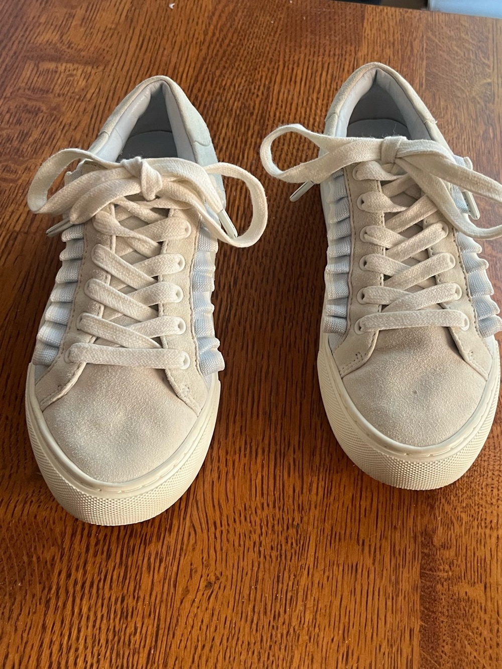 Tory Burch Light Gray and Pale Blue Low-Top Sneakers